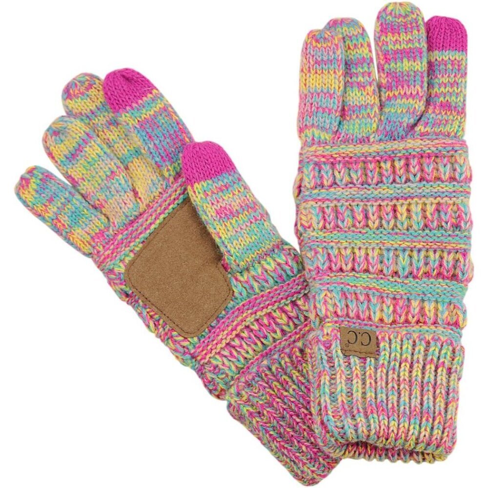 Unisex Cable Knit Winter Warm Anti-Slip Touchscreen Texting Gloves